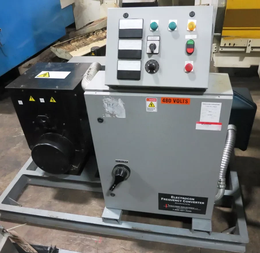 VISICOMM INDUSTRIES MODEL 75IND6050 75 KVA ROTARY FREQUENCY CONVERTOR FROM 60HZ