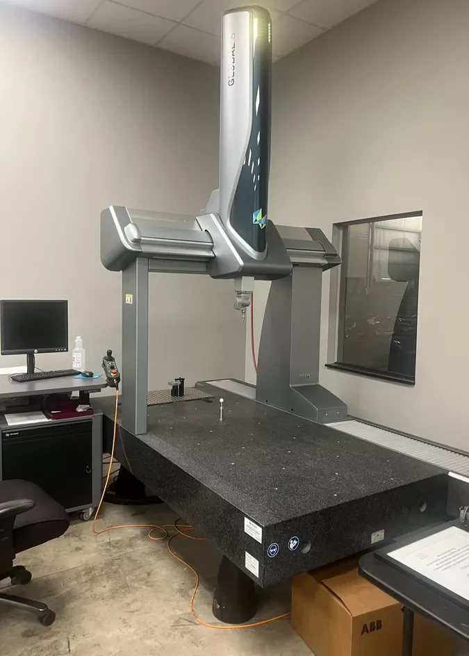 The Hexagon Global S Green 9.15.8 DCC Coordinate Measuring Machine (CMM) is a high-precision, bridge-style metrology system configured with a measuring envelope of 35.4″ (900 mm) in the X-axis, 59.1″ (1500 mm) in the Y-axis, and 31.5″ (800 mm) in the Z-axis. Built under Hexagon’s Enhanced Productivity Series (EPS), the "Green" tier is engineered for cost-effective, versatile throughput and reliability in standard manufacturing and production environments.