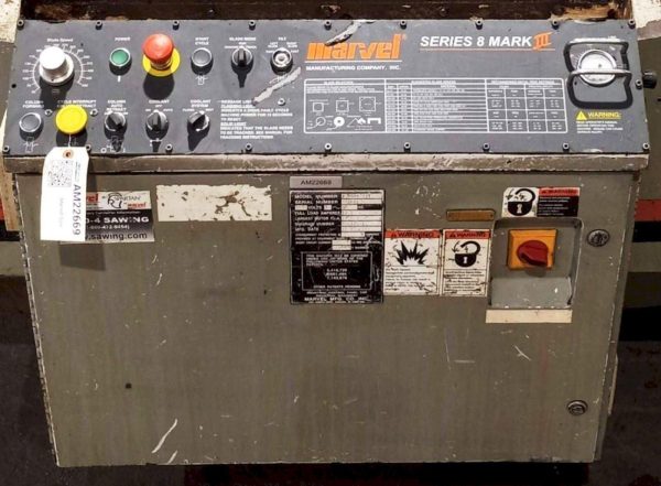 18 X 22 MARVEL 8-MARK III VERTICAL VERTICAL TILT BAND SAW - Image 3