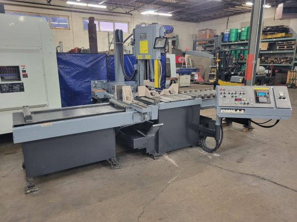 HEM Vertical Tilt frame Programmable Bandsaw Model V100HLA-3, 18 x 22 Mitering