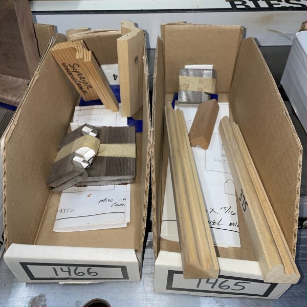 Moulder Knife Collection. Business. 1900+ Catalogued Organized Profiles Weinig
