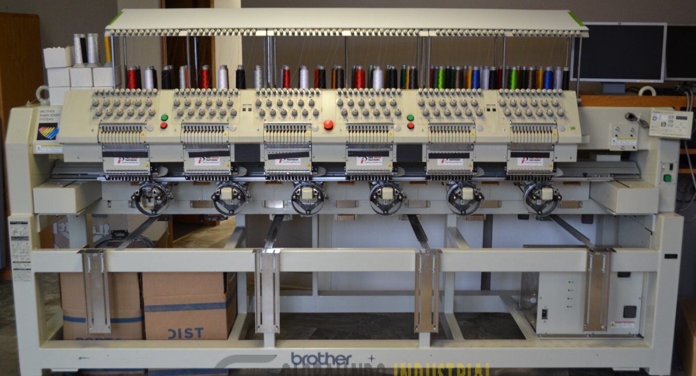 Brother 6 Head Commercial Embroidery Machine Sewing