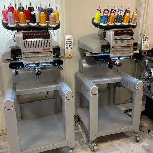 Two Melco EMT16 Embroidery Machines